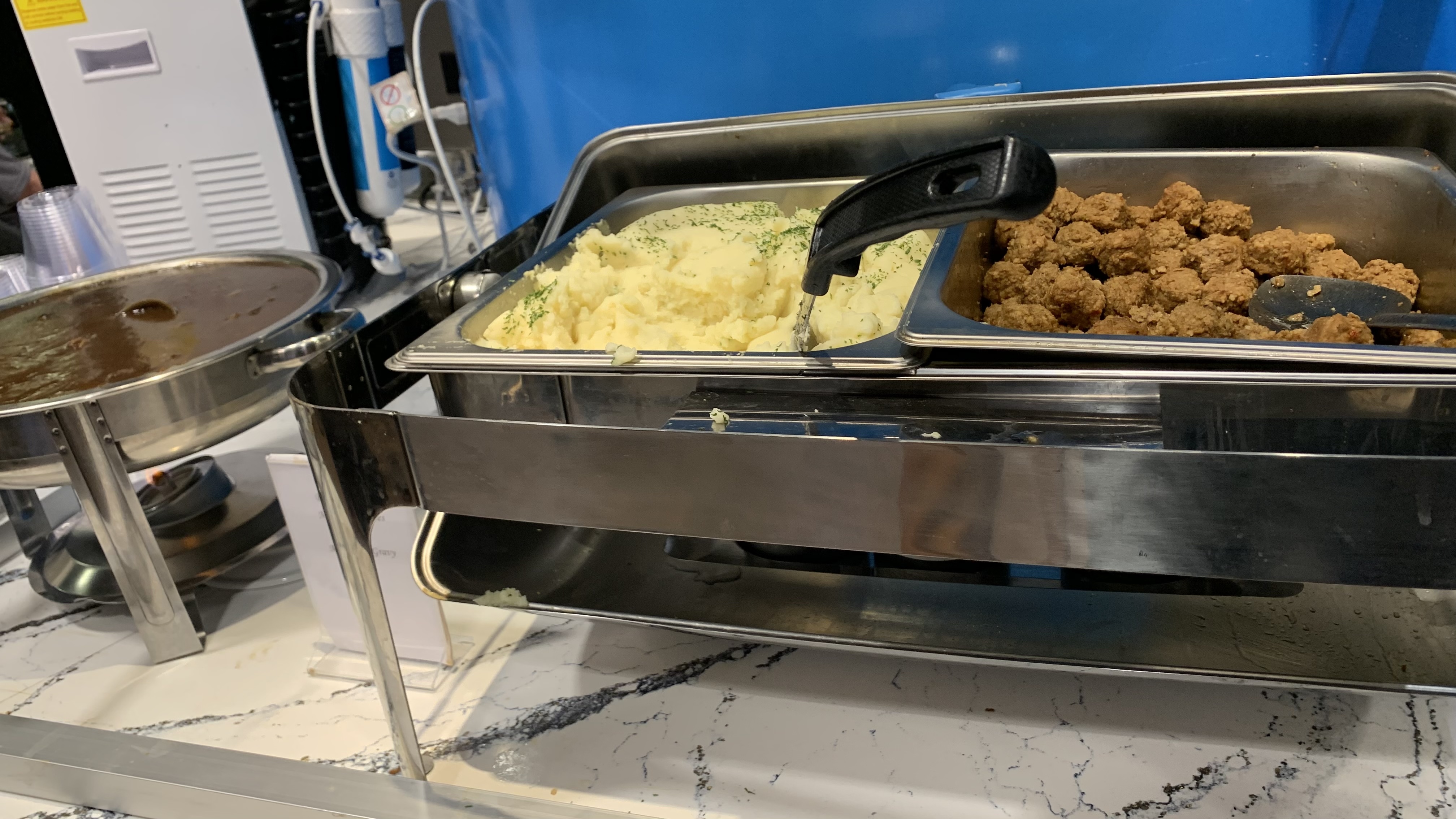 KLM Crown Lounge food selection